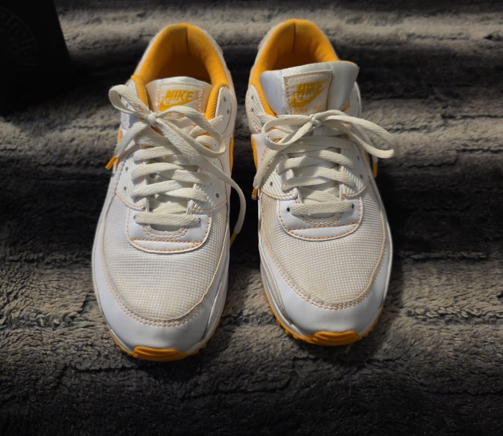Nike White and Orange Athletic Shoes